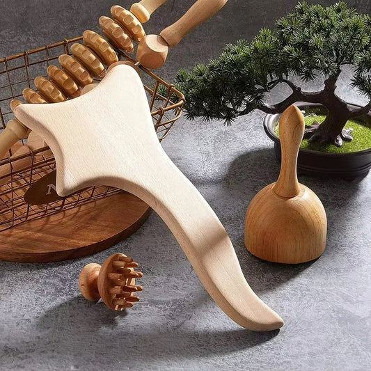 Outils de Massage en bois, masseur de Drainage lymphatique en bois, Anti-Cellulite, outils de mise en forme du corps pour la beauté, Gua Sha, soulagement des muscles.