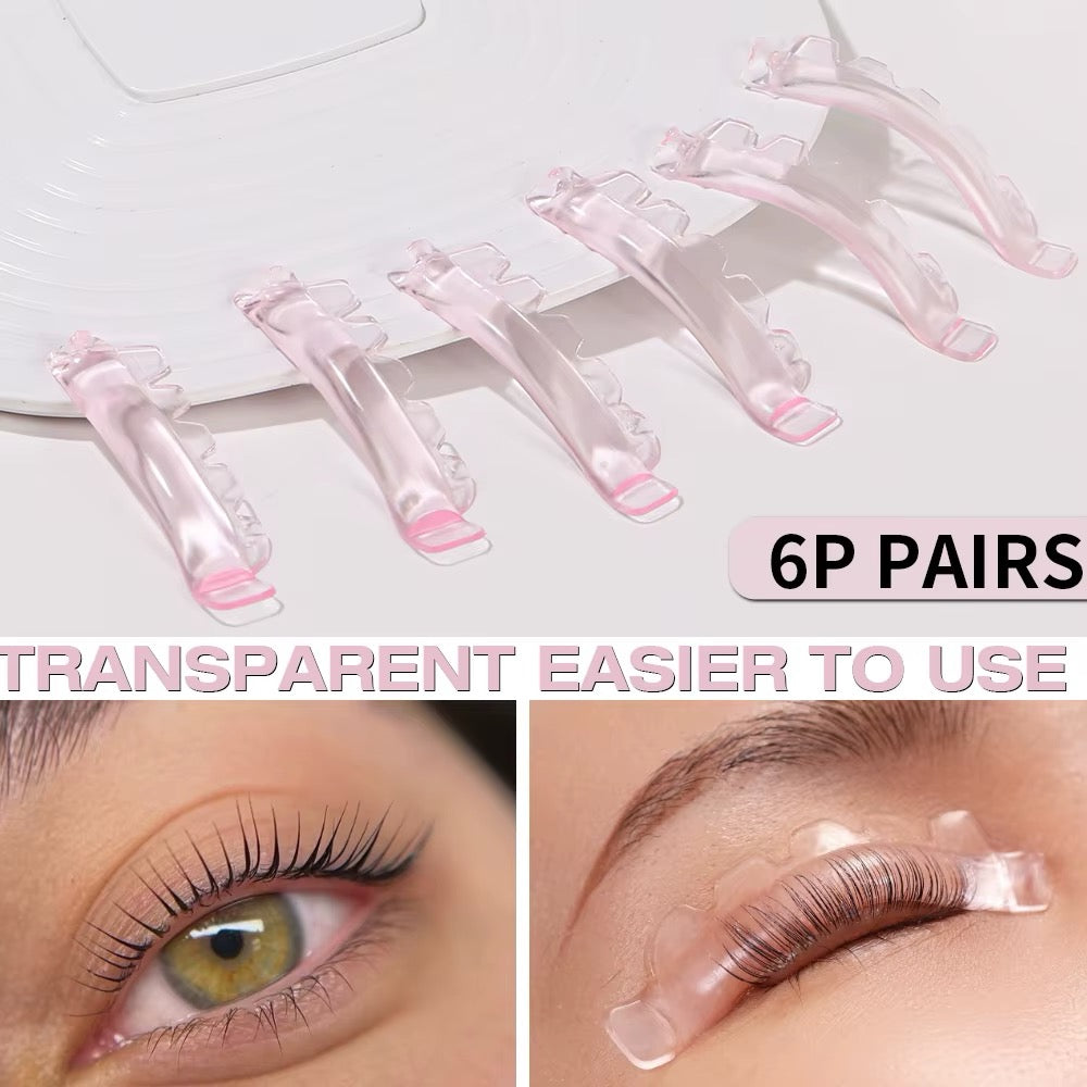 12Pcs de coussin pour cils en silicone très doux hypoallergénique et durable.